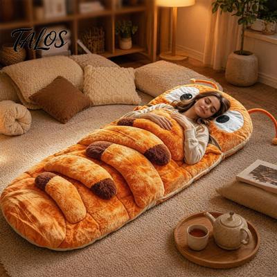 Funny Caterpillar Sleeping Bag, Wearable Hugging Cocoon Lounger, Full Body Wrap, Cozy Sleep Sack for Naps Reading Dorm Travel Use