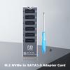 M.2 M KEY NVMe To 6 Ports SATA Convert Card with Smart Indicator M.2 To SATA 3.0 Riser Card ASM1166 Chip for Desktop PC