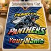 Flannel BlanketPenrith Panthers Custom Name Text Personalized Soft Warm Throw Blanket Home Decor Gift