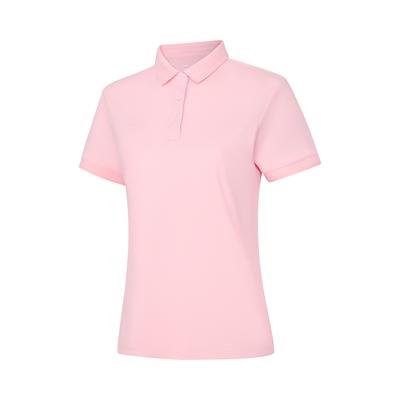 Li Ning Polo de Sport Pullover Couleur Unie Femmes Hauts Rose Clair APLU198-7