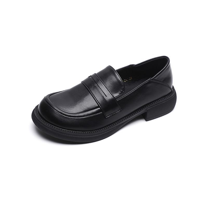 Hohe Loafer für Damen im Retro-Britischen Stil - Einteilige Slip-on-Schuhe mit Weicher Sohle