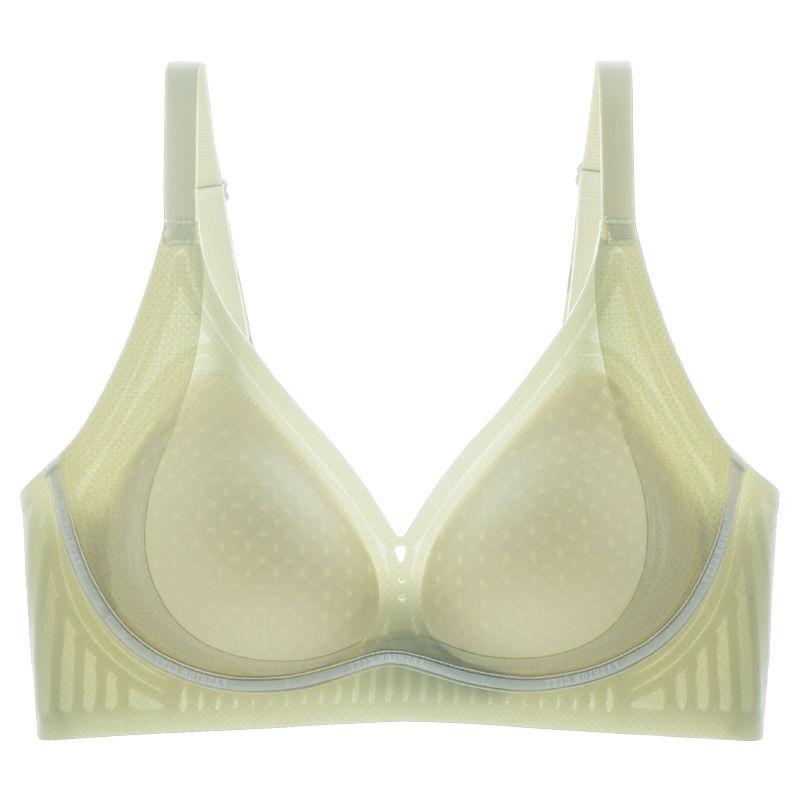 Comfortable and Seamless Summer Thin Small Breasts Show Large Gathering and Pulling Anti-sagging Breathable Bra shield.cmABC Cup