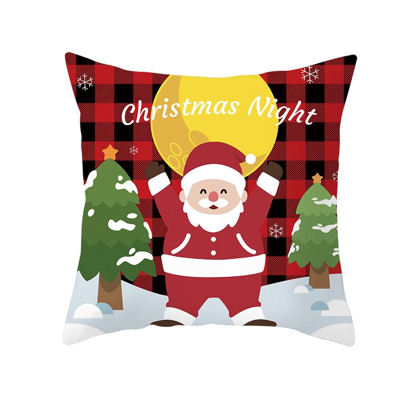 Rot und Grün Kariert Weihnachtskissenbezug Weihnachten Schneemann Geweih Kissenbezug