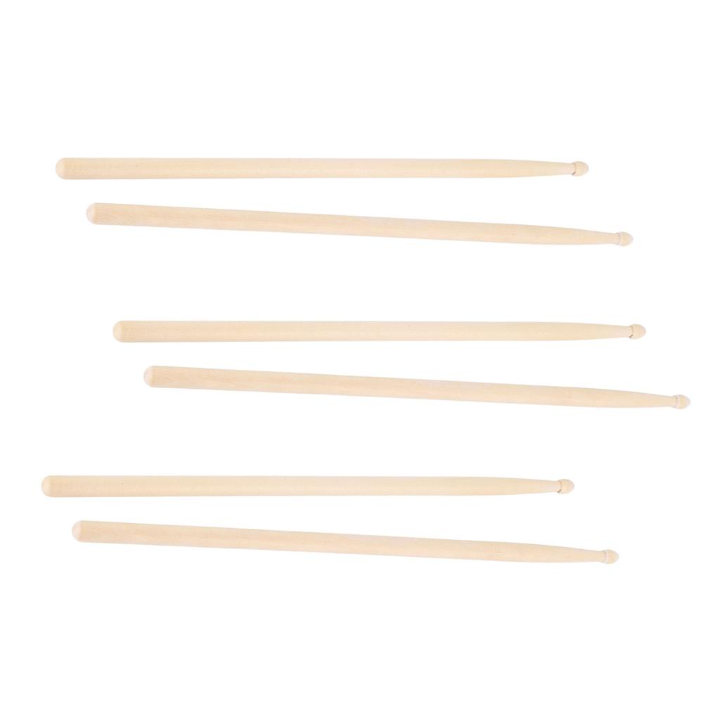 10 Pairs Drum Mallet 7A Wood Drumstick Wooden Drum Stick Instrument Accessory for Playing Replacement