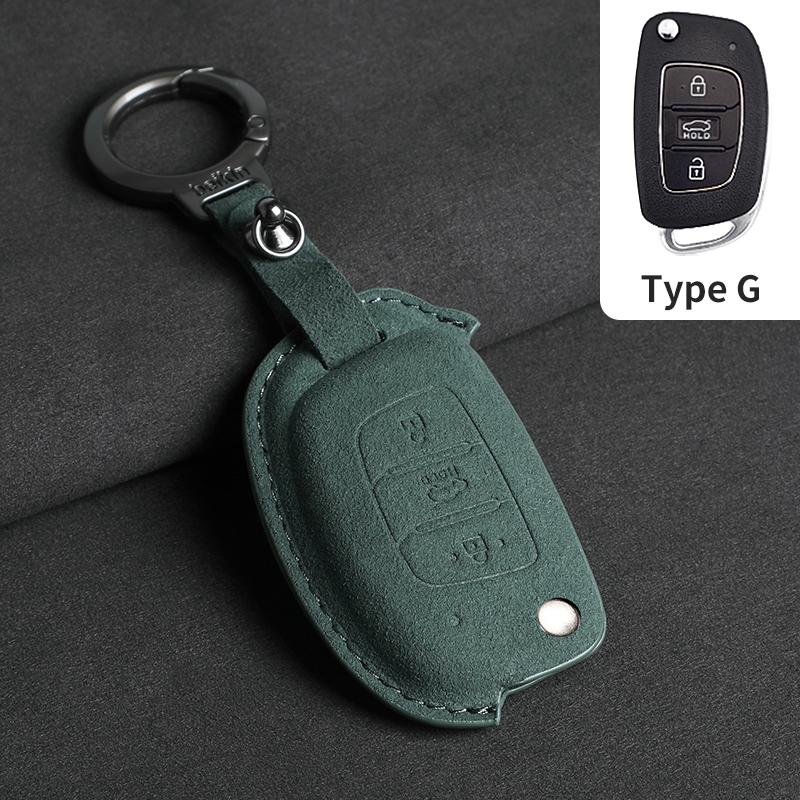 Car Flip Key Case Cover Keychain For Hyundai Grand i10 2023 IX35 IX45 I20 I30 HB20 Elantra Solaris Sonata Santa Fe Sport Tucson
