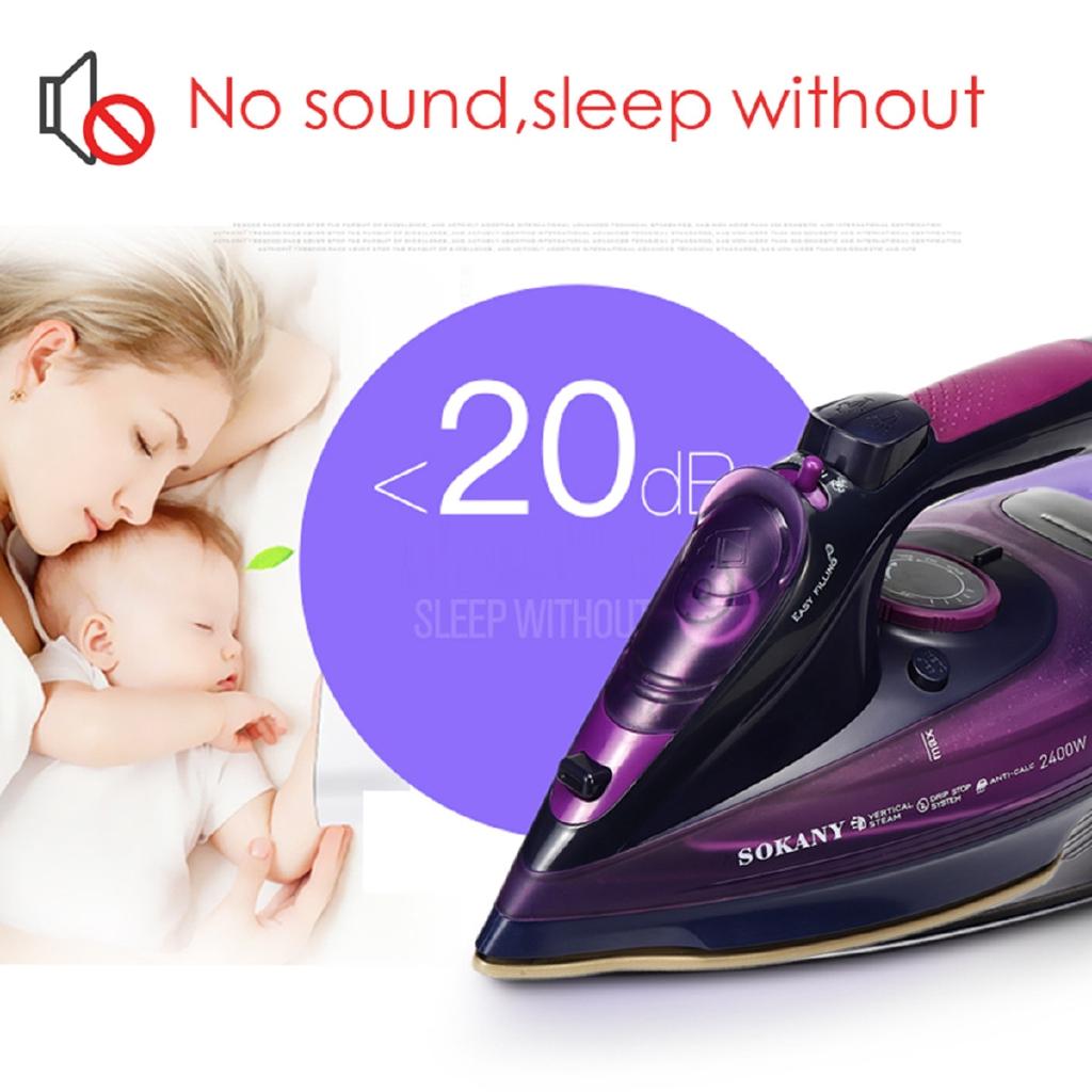 220-240V 2400W Electric Cordless Steam Iron 5 Speed Adjustable Charging Portable Clothes Ironing Steamer Ceramic Soleplate