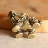 Portachiavi Ciondolo Elefante di Rame Auspicioso Ottone Vintage Metallo Animale Portachiavi Ornamenti Portachiavi Ciondoli Portachiavi Gioielli