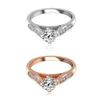 Simple Ring Inserted Charming 2 Colors Simple Inlaid Ring for Christmas