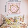 Floral Bohemian Tapestry for Bedroom & Living Room - Pink Mandala Wall Hanging - 38x28 inch