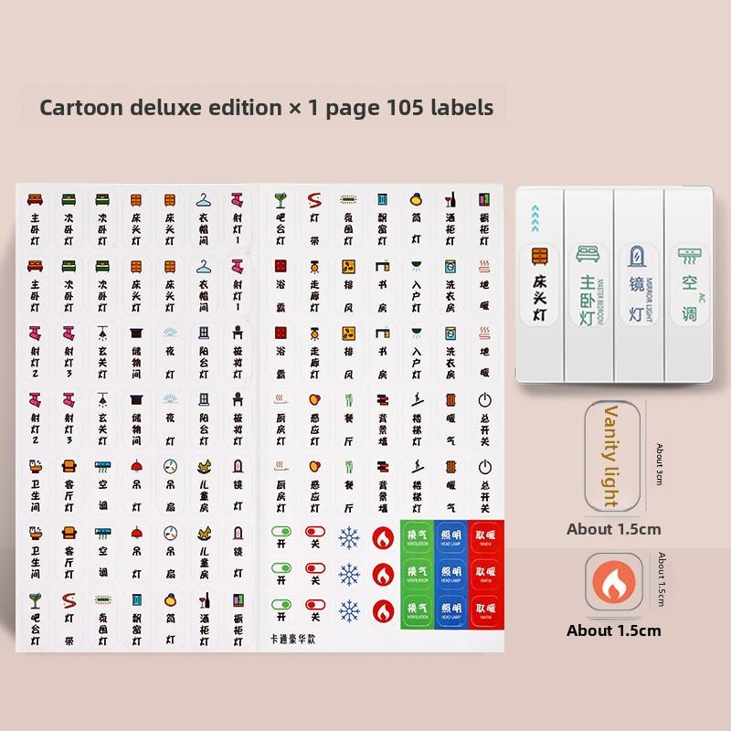 

Наклейки для ідентифікації вимикачів, Наклейки для ідентифікації нічного світла, Наклейки-етикетки для розподільної коробки, Настінні наклейки для індикації панелі розеток Post the cartoon version