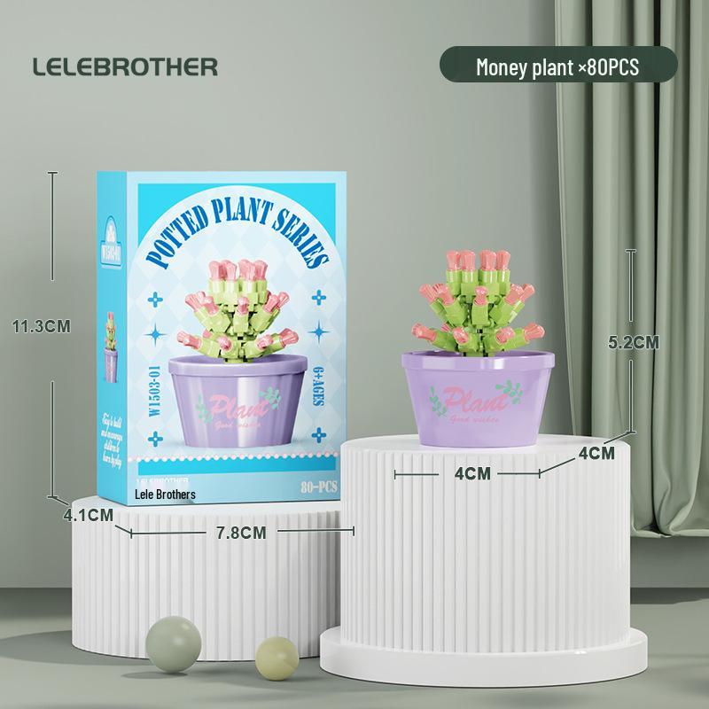 Compatible LEGO Flower Basket & Succulent Building Kit - Educational Toy & Valentine's Teacher Gift