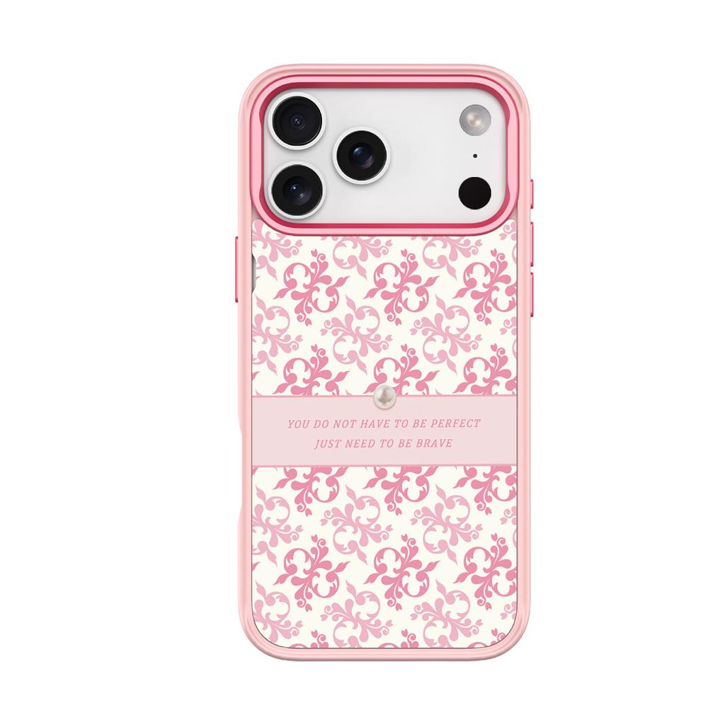 Applicable to Apple 17 mobile phone case, advanced sense 16 replaceable back plate 15promax magnetic mobile phone case, light pink pattern