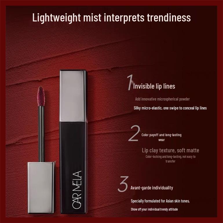 Carmela Lipstick: Renaissance Lip Mud - Dark Style Essential in Black, Brown, Super White.