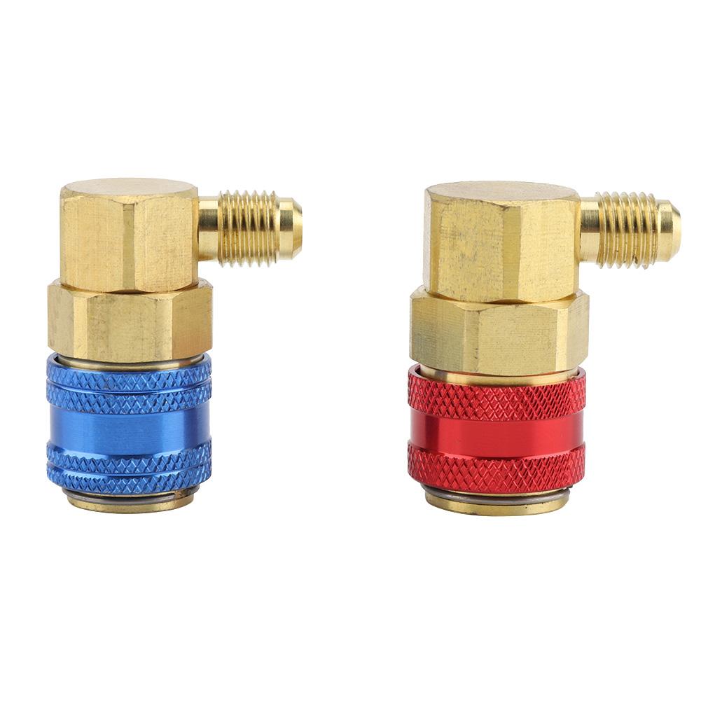 Pair of R134a Car Air Condition Fluoride Joints Quick Couplers Connectors for Refrigerant R134a
