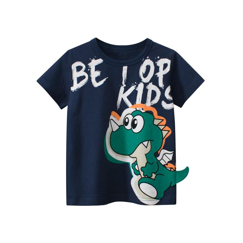 Children's clothing summer new children's short-sleeved T-shirt dinosaur cartoon baby boy clothes