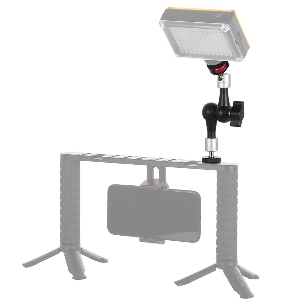 Aluminum Adjustable Bracket Arm Monitor Mount With Ball Head Clamp For Camera Rig LED Light Video Production