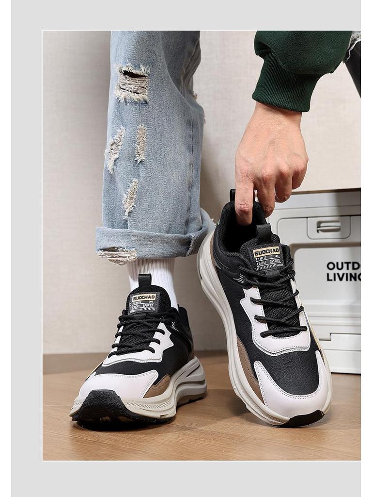 Men's Versatile Low-Top Casual Sneakers - Comfortable, Shock-Absorbing, Soft-Soled Outdoor & Sports Shoes