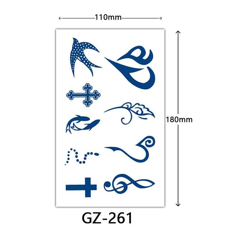 Herbal Semi-Permanent Tattoo Sticker, Semi-Permanent Tattoo Sticker, Anti-Rub, Anti-Sweat Tattoo