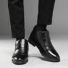 High Quality Black Leather Winter Thick Plush Warm MEN'S Ankle Snow Boots Fashion Style Business Dress Male Shoes Party Footwear