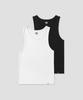 [2Pack] Basic Sleeveless White/Black