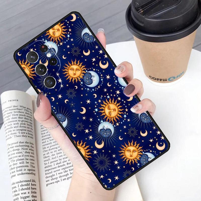 Sun Moon Face phone case Cover For Samsung Galaxy S24 S25 Ultra S21 S22 Ultra S10E Note 10 Plus Note 20 FE S23