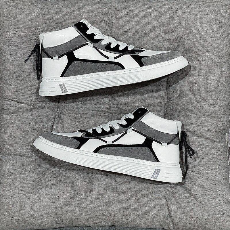 Sneaker da Uomo Mid-Top Sneaker Flyweaving Scarpe da Corsa Comode Scarpe Casual da Passeggio da Esterno da Uomo di Alta Qualità