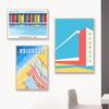 Poster Mostra Architettura Bauhaus Dessau Brutalismo Arte da Parete Immagine Pittura su Tela Poster e Stampe per Stanza Decorazione Casa