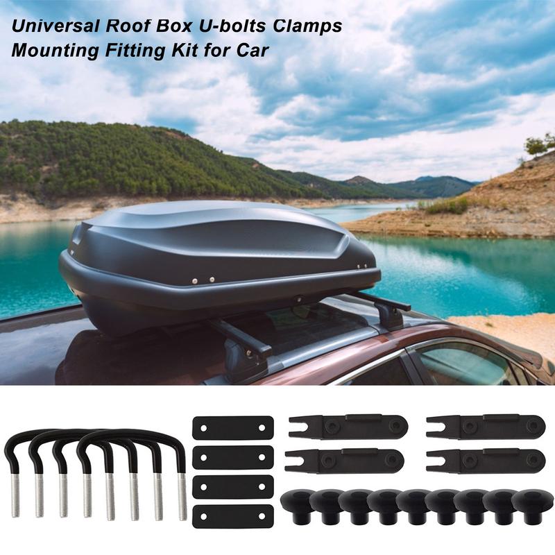 Universal Roof Box Clamps Car Van Mounting Fitting Kit Roof Box U Bolts Stainless Steel U-bolts Clamps Roof Box U Brackets