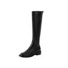 New Simple Round Head, Low Heel, Side Zipper Fashion, Tall Knight Boots for Women