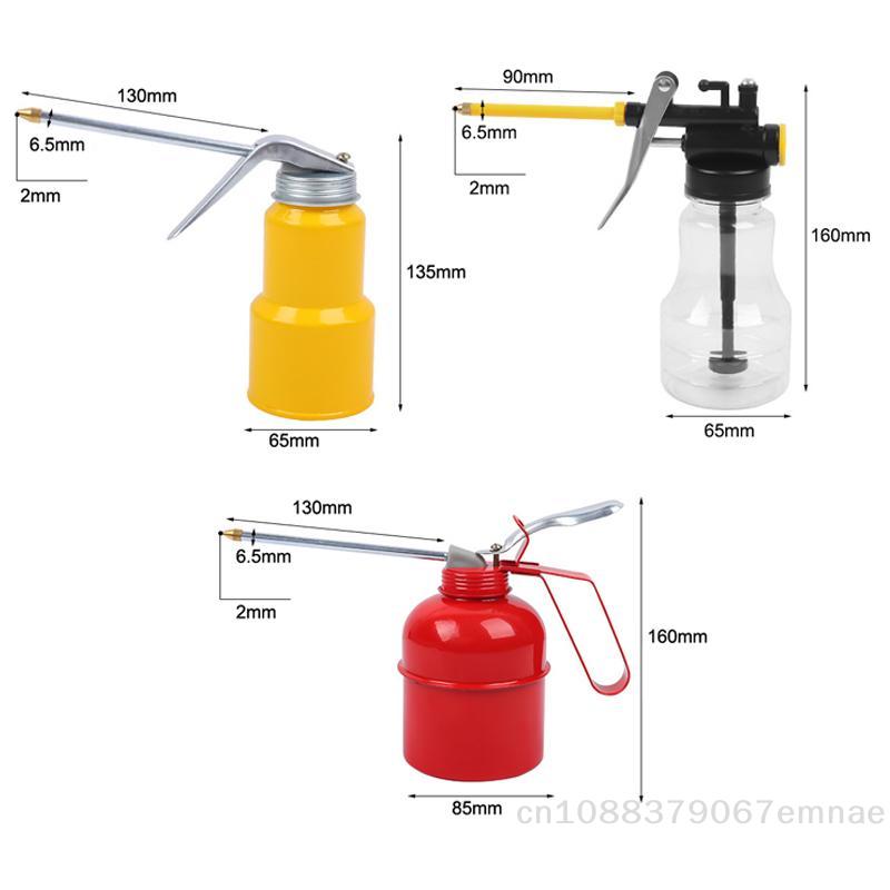 High-Pressure Manual Oil Dispenser Long-Nozzle Oil Filler Can 200/300/500ML for Motorcycle Car Home Injector Bottle