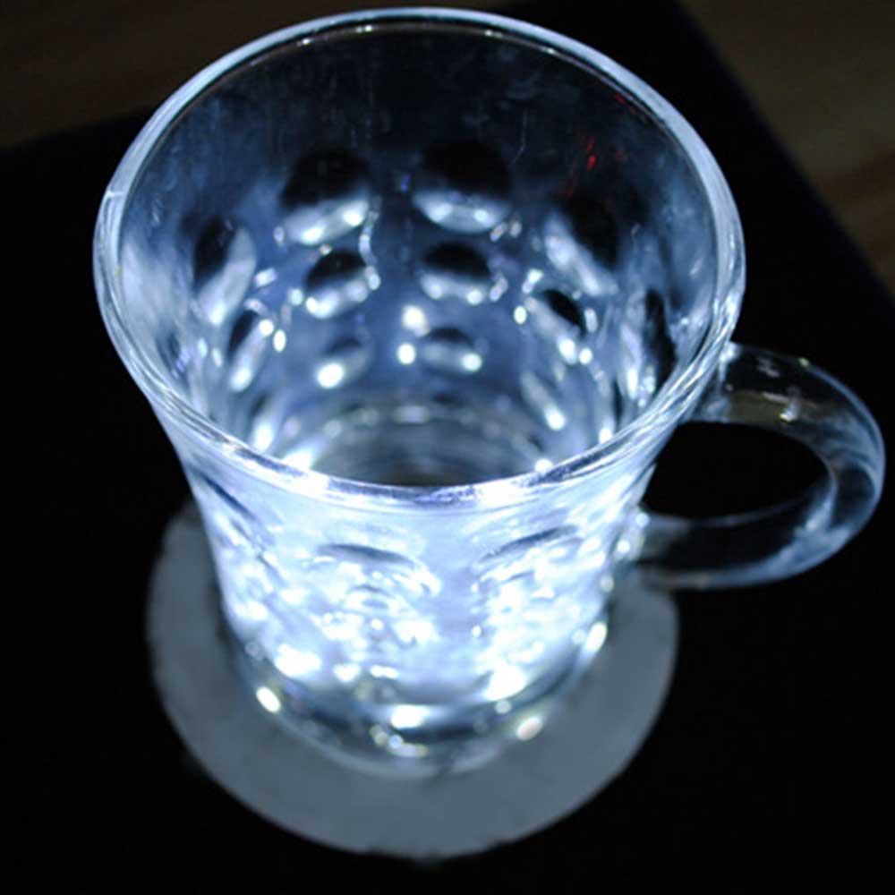 1ks Samolepky na láhev Podtácky Světla Na baterie LED Párty Nápojový podtácek Vánoce Váza Nový rok Halloween Dekorace Světlo