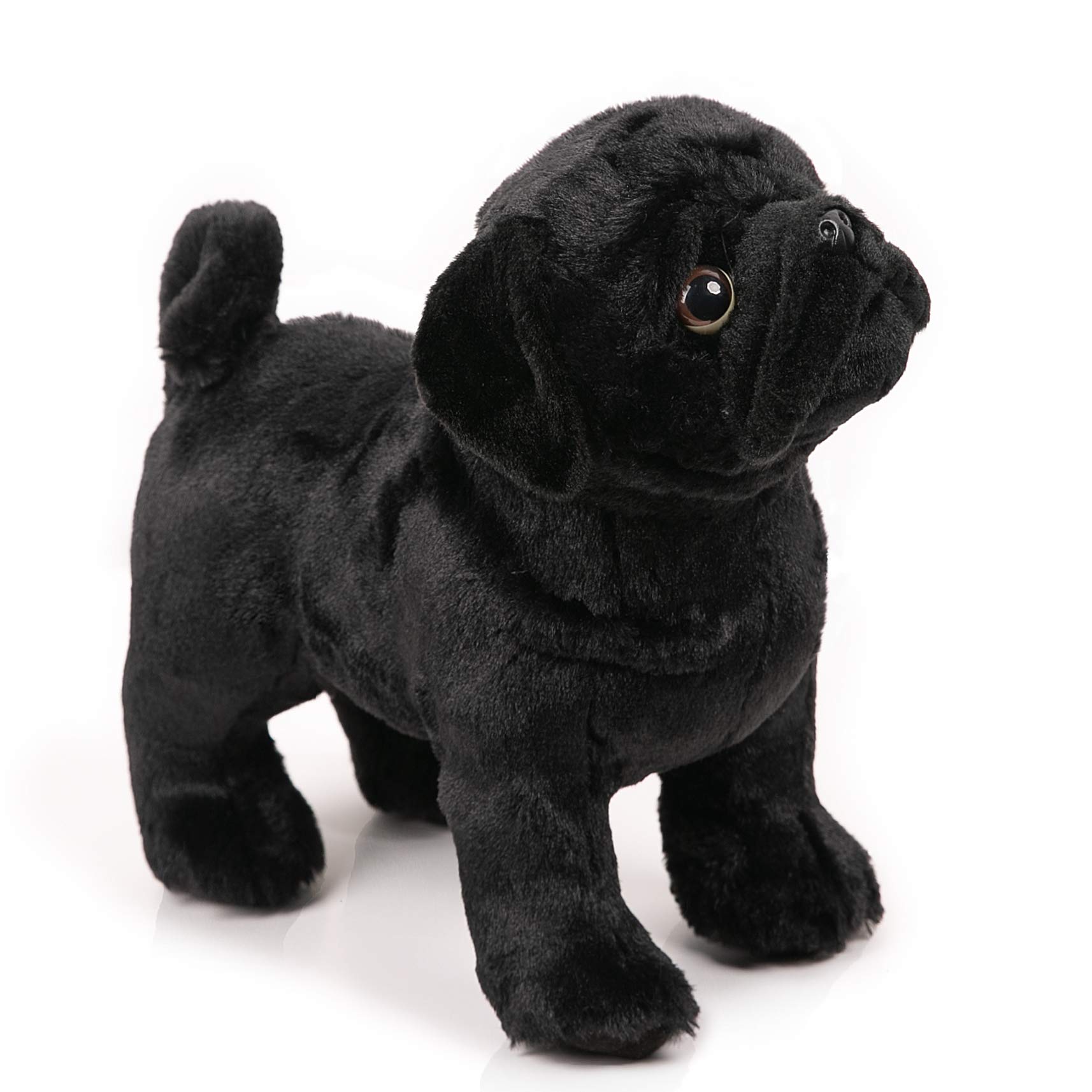 

BONI Black Pug Plush Pug Stuffed Dog Plush Toy 12.5 Toy, Animal, чёрный