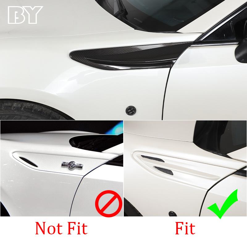 For Subaru BRZ Toyota 86 GT86 2012- Car Side Air Outlet Fender Fin Vent Trim Cover Carbon Fiber Body Kit Sticker Accessories