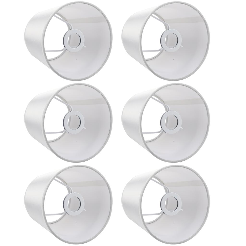 6PCS Simple Wall Light Chandelier Fabric Lamp Shade Light Fixture for Bedroom Living Room Decoration