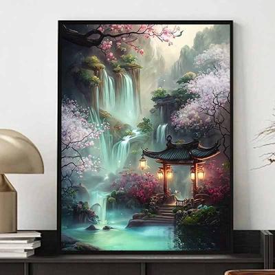 New Arrival 5D DIY Full Circle Diamond Painting "Landscape" Embroidery Cross Stitch Home Decor Gift