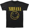 T-shirt Homme Nirvana Smile Musique Concert Classique Groupe de Rock Nouveau Noir