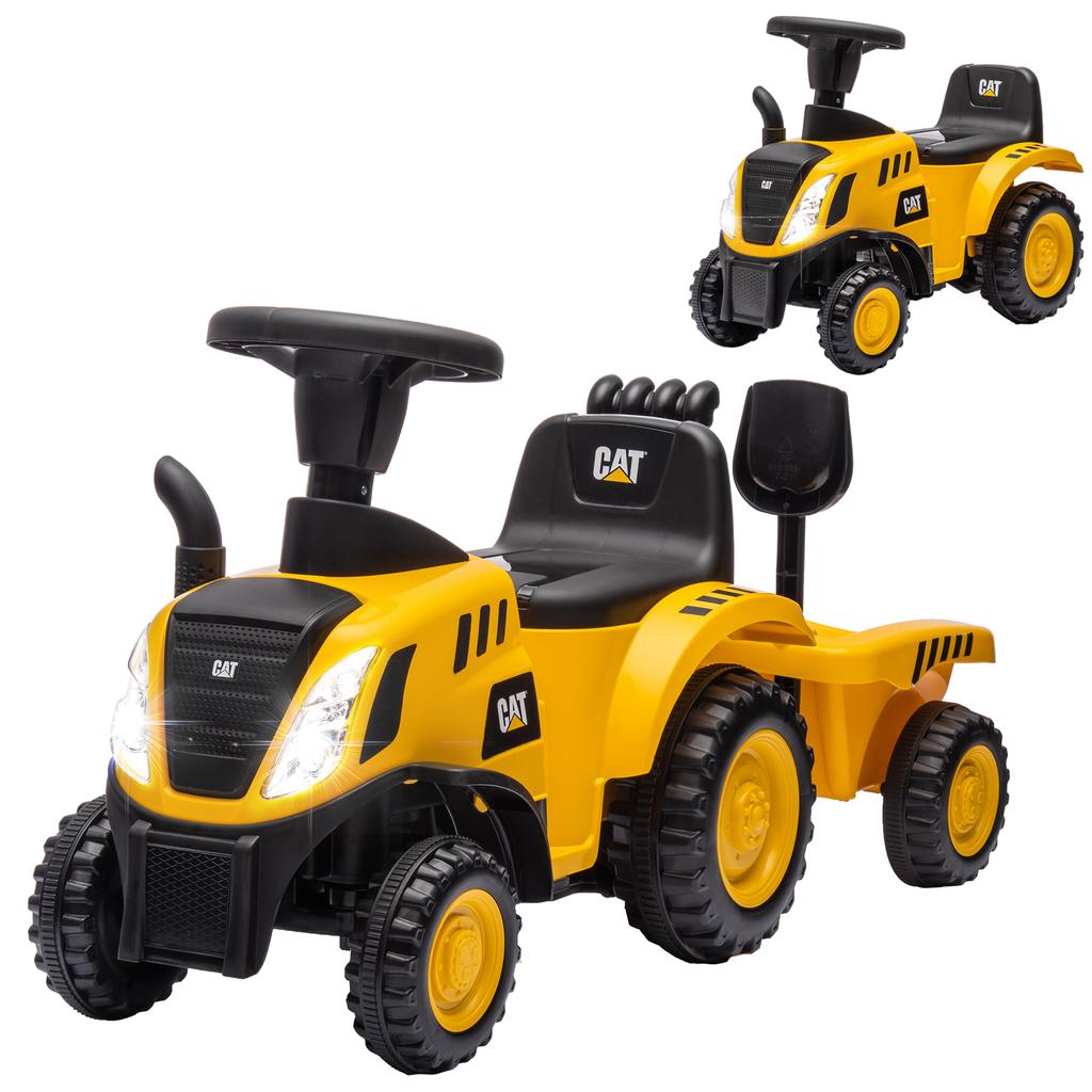 Toy Truck for Children 12-36 Months with Shovel and Trailer, In PP and Metal, 91x29x44 Cm, Yellow