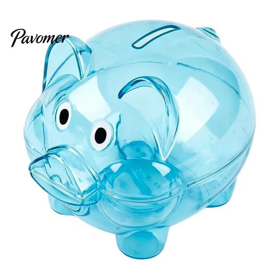 Plastik Sparschwein Unzerbrechlich für Kinder, Transparente Schweineform Bargeld Münz Geld Sparbehälter Bank, Kasten Kinderzimmer Schlafzimmer Dekor