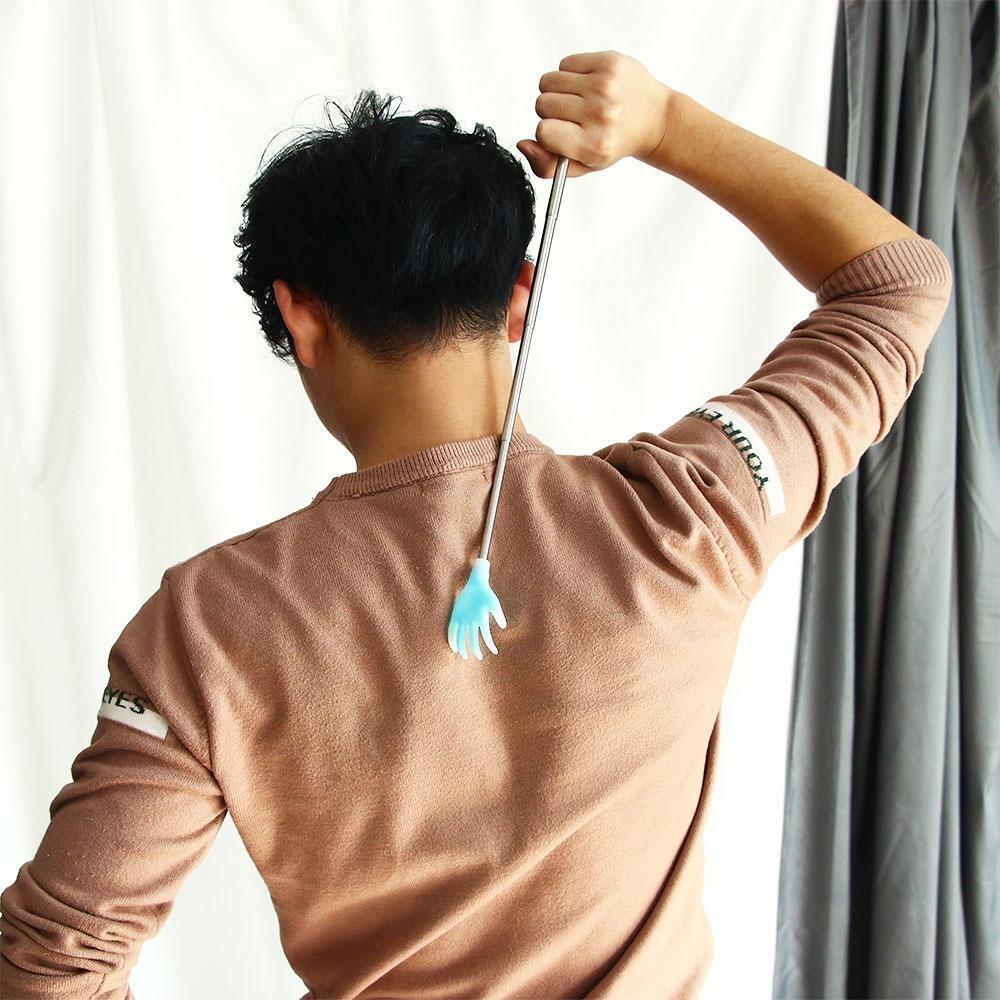 Rückenkratzer aus Edelstahl Teleskopischer Kratzer Rückenkratzer Neuer Massagestab Zuhause