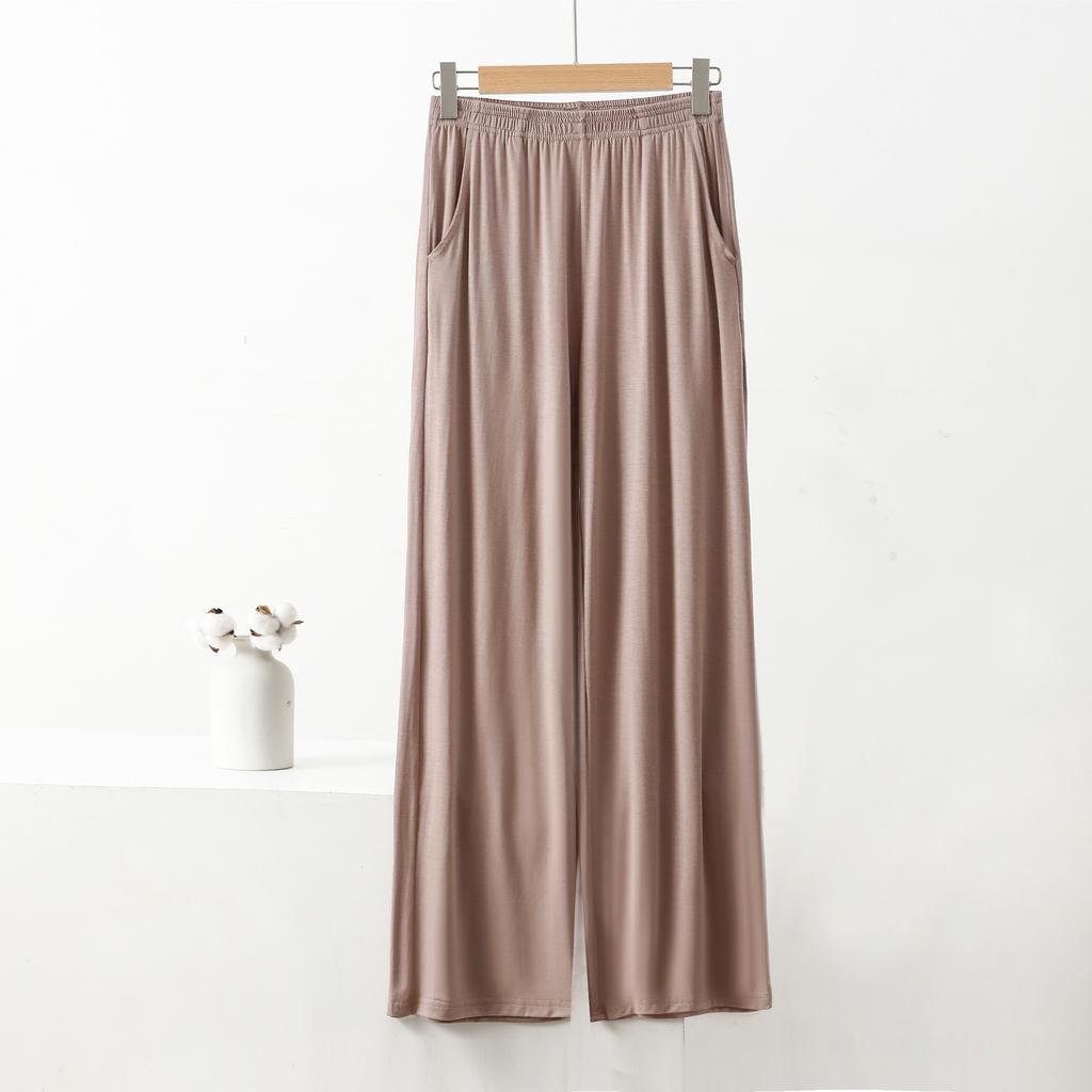 Spring Summer Autumn Solid Colour 8XL Straight Pants with Pockets Elastic Waist Loose Trousers Casual Loose High Waist Trousers Casual Yoga Trousers