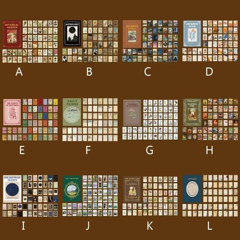 50Pcs Flowers Collection Aesthetic Paper Phone Decoration Plant Scrapbooking Scrapbook Paper Journaling Supplies Cardcoard Post Card