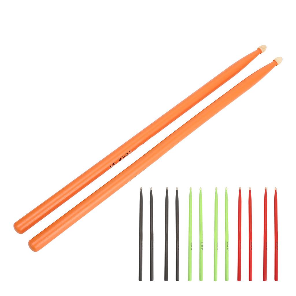 2 Pairs Drumsticks Wooden 5A Colored for Kids Adults Beginners Drum Set Practice DS-09