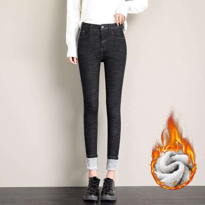 

Women s High Waist Velvet Skinny Jeans - Autumn/Winter 2020 Style 27