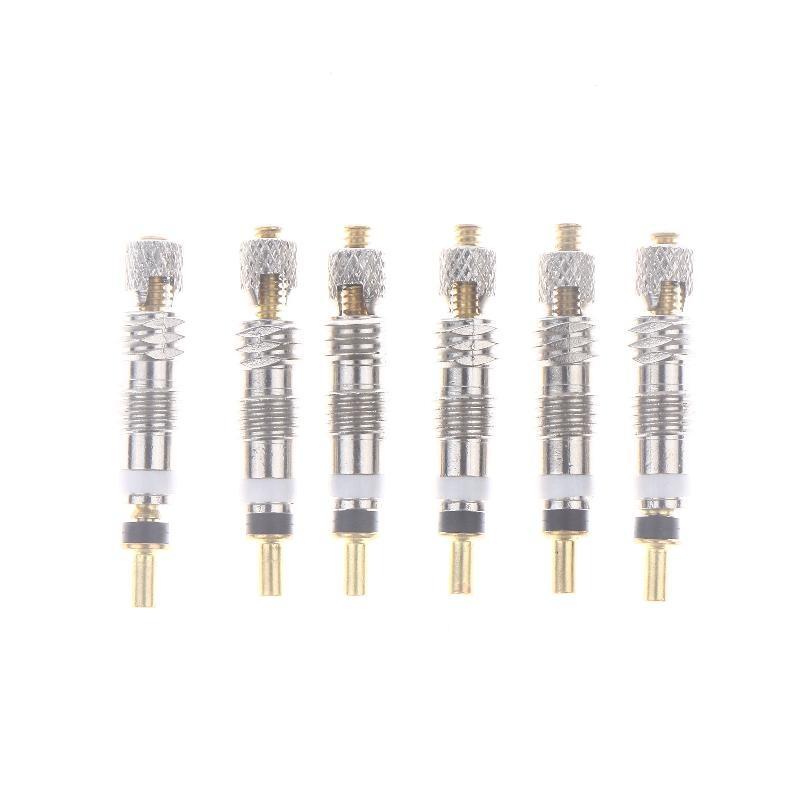 2/6/10Pcs Bike Repair Replacement Brass Tubeless Core Bicycle Removable Presta Valve Core For Road MTB Bike