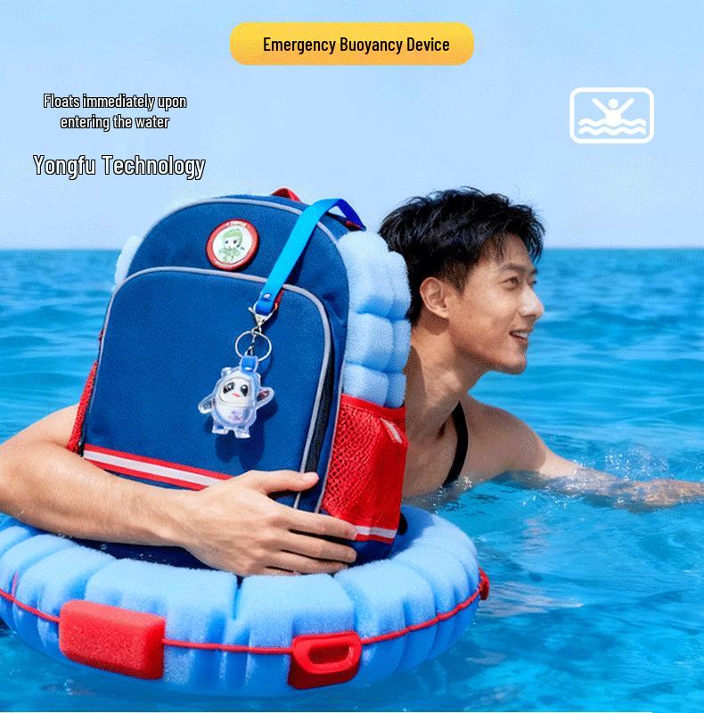 Buoyancy Backpack: Multifunctional, GPS-Enabled, Breathable, Large Capacity, Safety Gear for Primary Students