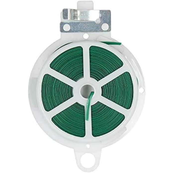 Fil plastifié - FERRESTOCK - Bobine 100 m - Résistant aux éléments - Couleur verte - Multifonctionnel