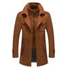Men's Double Collar Wool Coat Fashion Handsome Autumn Winter Business Style High Quality Middle-aged Men's Fashion Woolen Coat