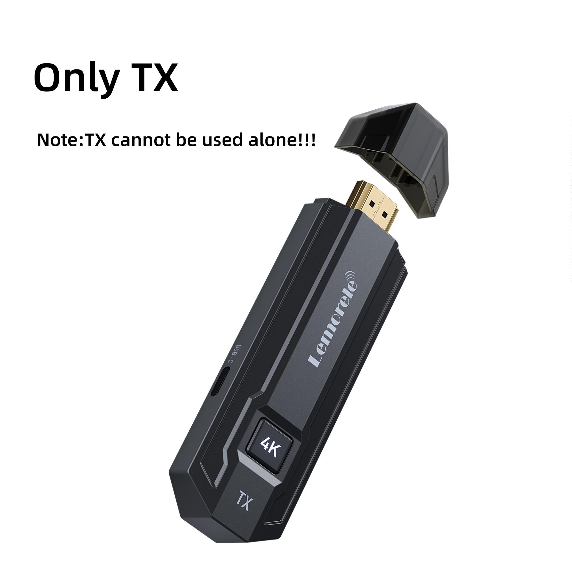 

Lemorele P50 4K Wireless HDMI Video Transmitter and Receiver Kit HDMI Extender to Monitor Projector HDTV for PC Camera Laptop
