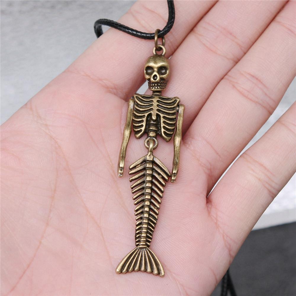 45cm Necklace Leather Chain Big Marine Life Minimalist Jewelry Components QN047