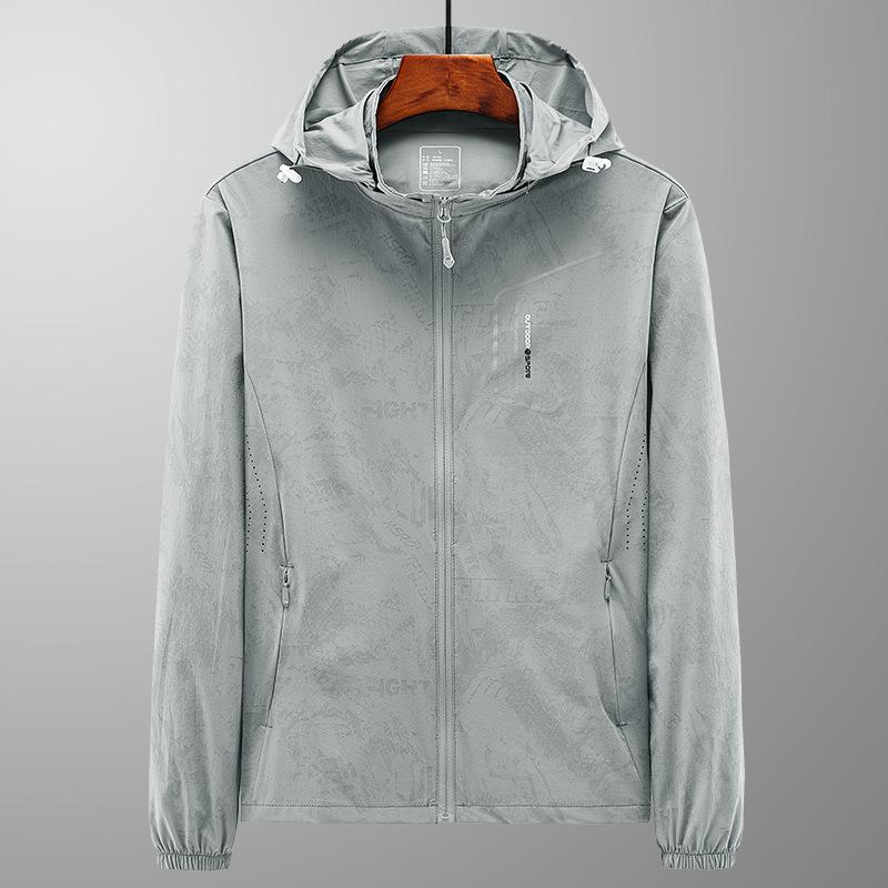 Summer New Pattern Outdoor Sunscreen Clothing for Men and Women, Sweat-absorbing and Breathable Thin Hooded UV-proof Skin Clothing
